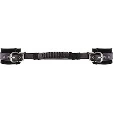 Shots Ouch Adjustable Leather Handcuffs - Black