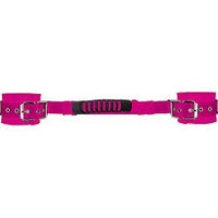 Shots Ouch Adjustable Leather Handcuffs - Pink