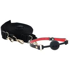 Shots Ouch! Milan Collection Bondage Kit w/Bag - Black/Red