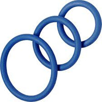 Spartacus Nitrile Cock Ring Set - Blue Pack of 3