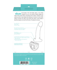 VeDO Duo Silcone Dildo w/Harness - Turquoise/Black