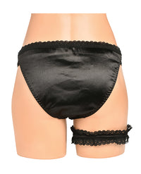 Bedroom Bliss Jolie Strap-On Panty Harness & Garter - Large