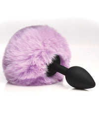 Tailz Fluffy Bunny Tail Silicone Plug - Purple