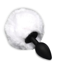 Tailz Fluffy Bunny Tail Silicone Plug - White