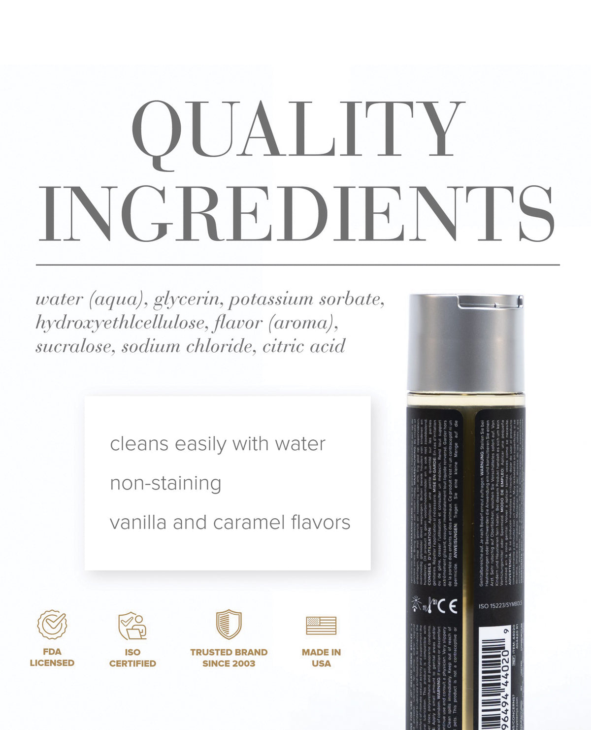 JO Gelato - Creme Brulee Lubricant 4 oz