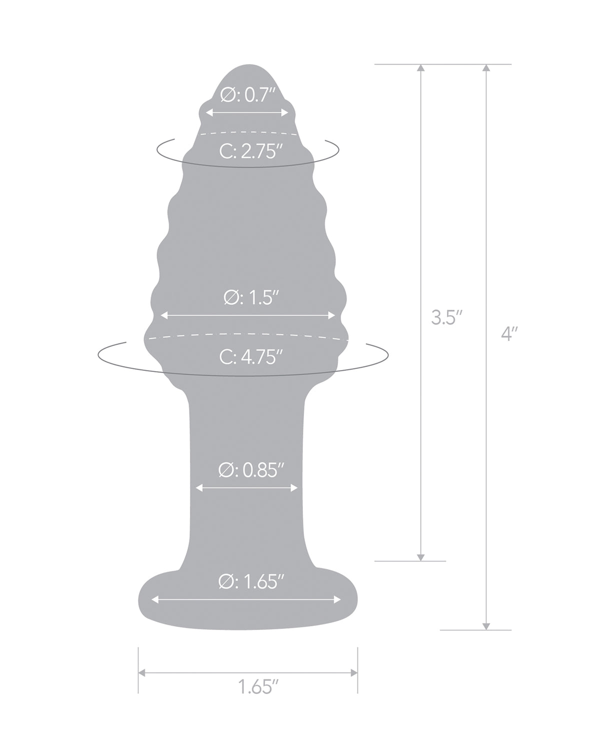 Glas 4" Butt Plug Cornstar
