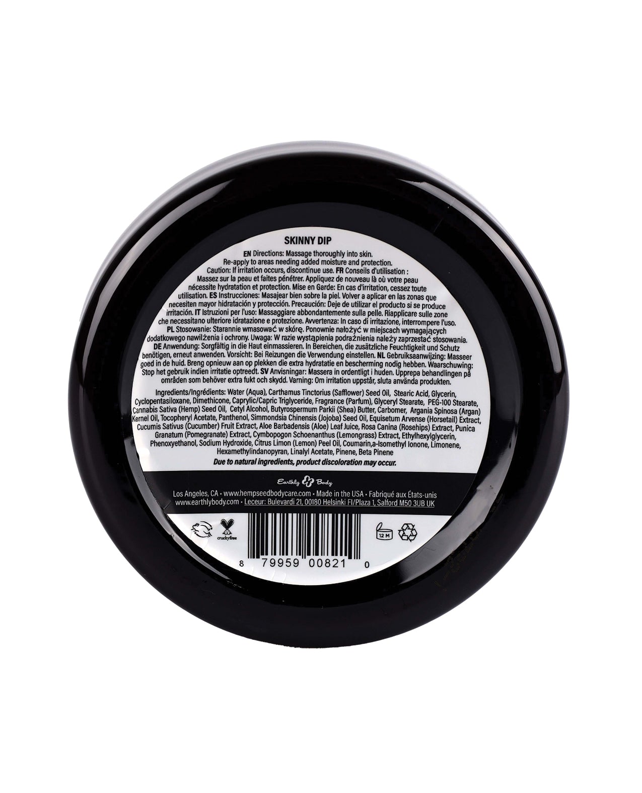 Earthly Body Hemp Seed Skin Butter - 8 oz Jar Skinny Dip