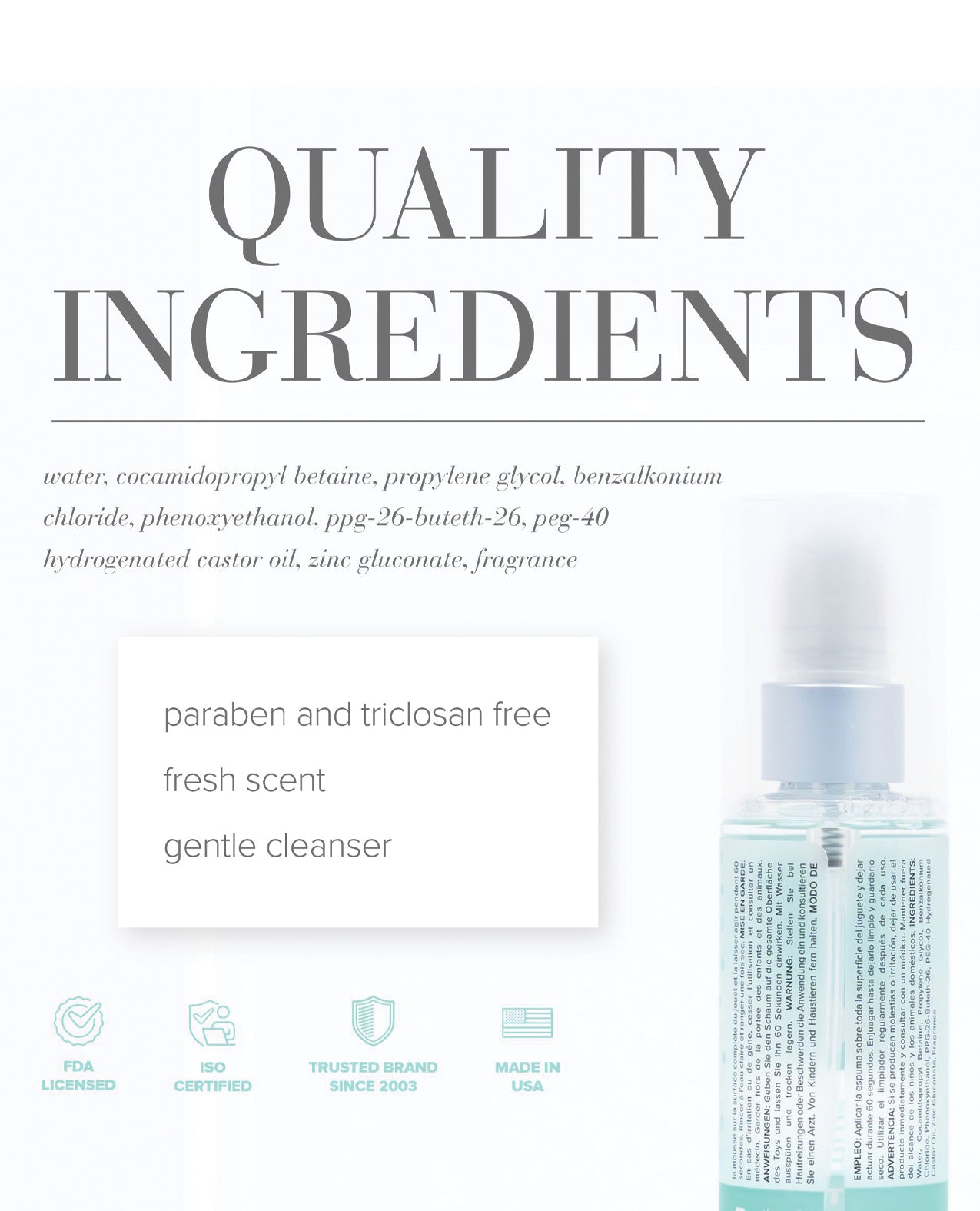 JO Misting Toy Cleaner - Fresh Scent Hygiene 4 oz