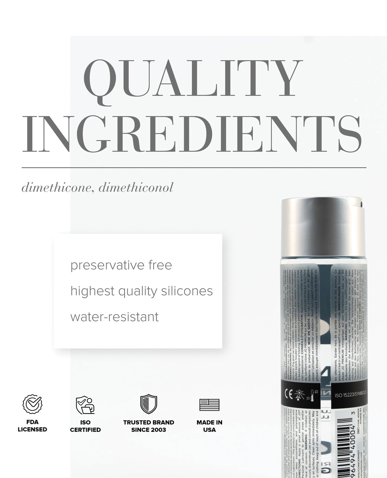 JO Premium Original - Lubricant 8 oz