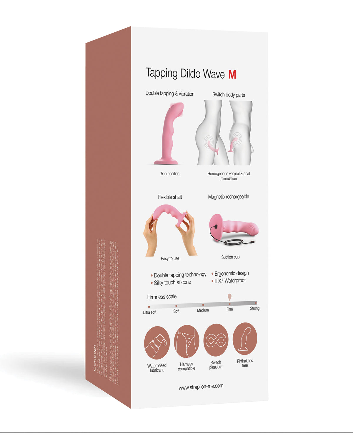 Strap on Me Tapping Dildo - Rose Coral