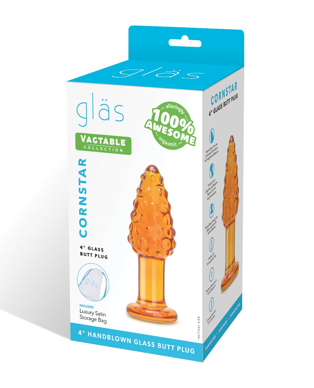 Glas 4" Butt Plug Cornstar