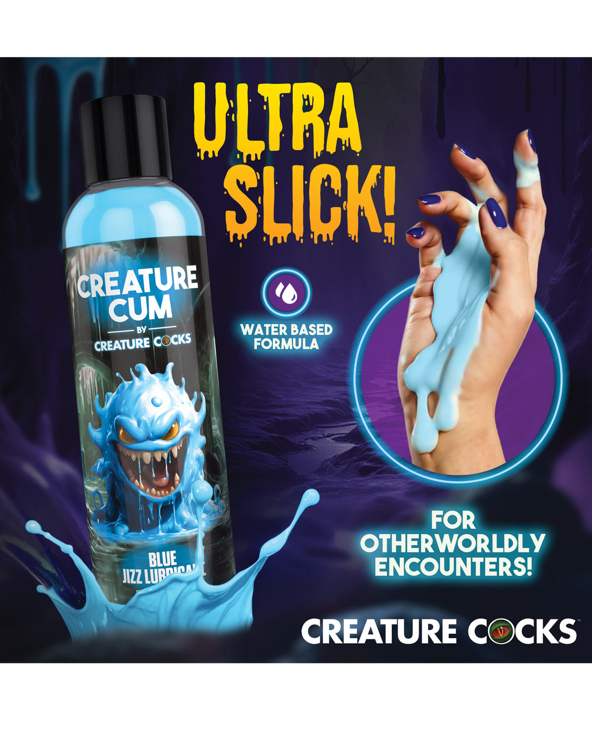 Creature Cocks - Creature Cum Blue Water-Based Lubricant 8 oz