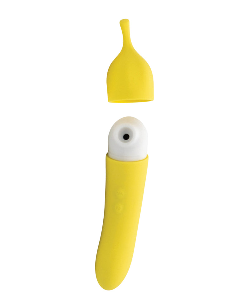 Natalie&apos;s Toy Box Banana Cream Air Pulse & G-Spot Vibrator - Yellow