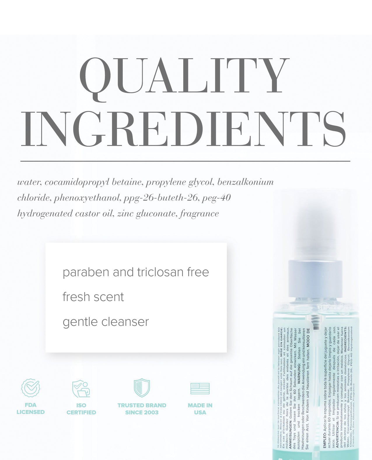 JO Misting Toy Cleaner - Fresh Scent Hygiene 2 oz